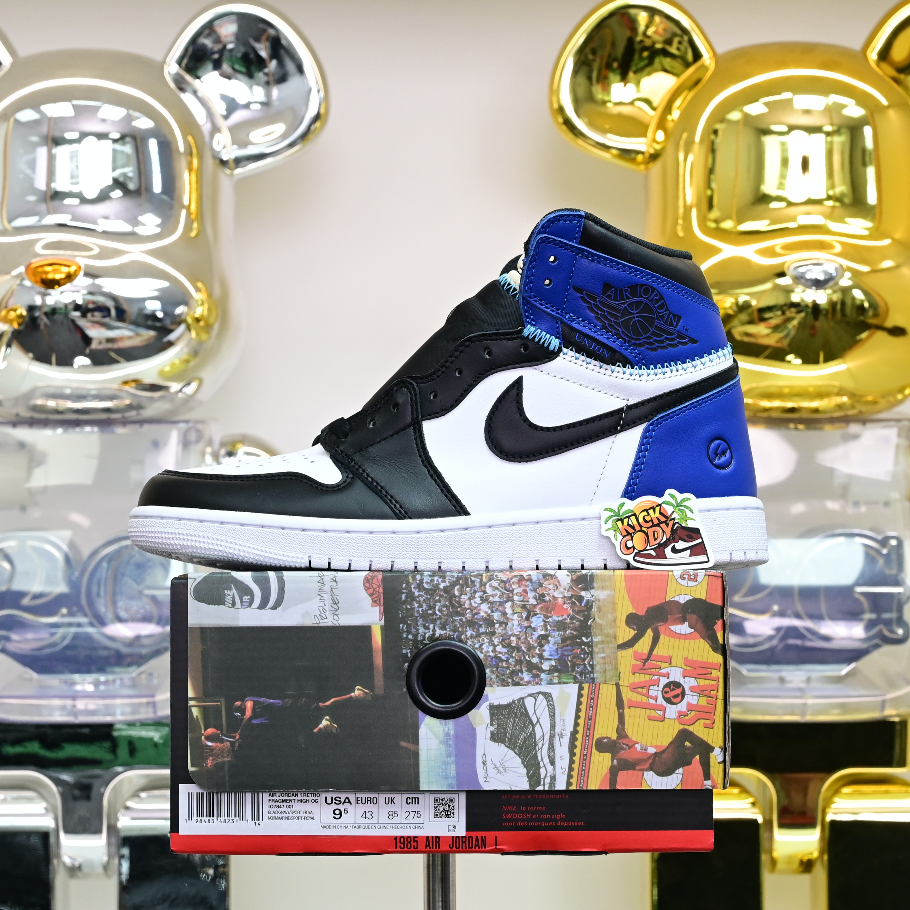 Air Jordan 1 UNDEFEATED x fragment design HIGH OG 107847-001