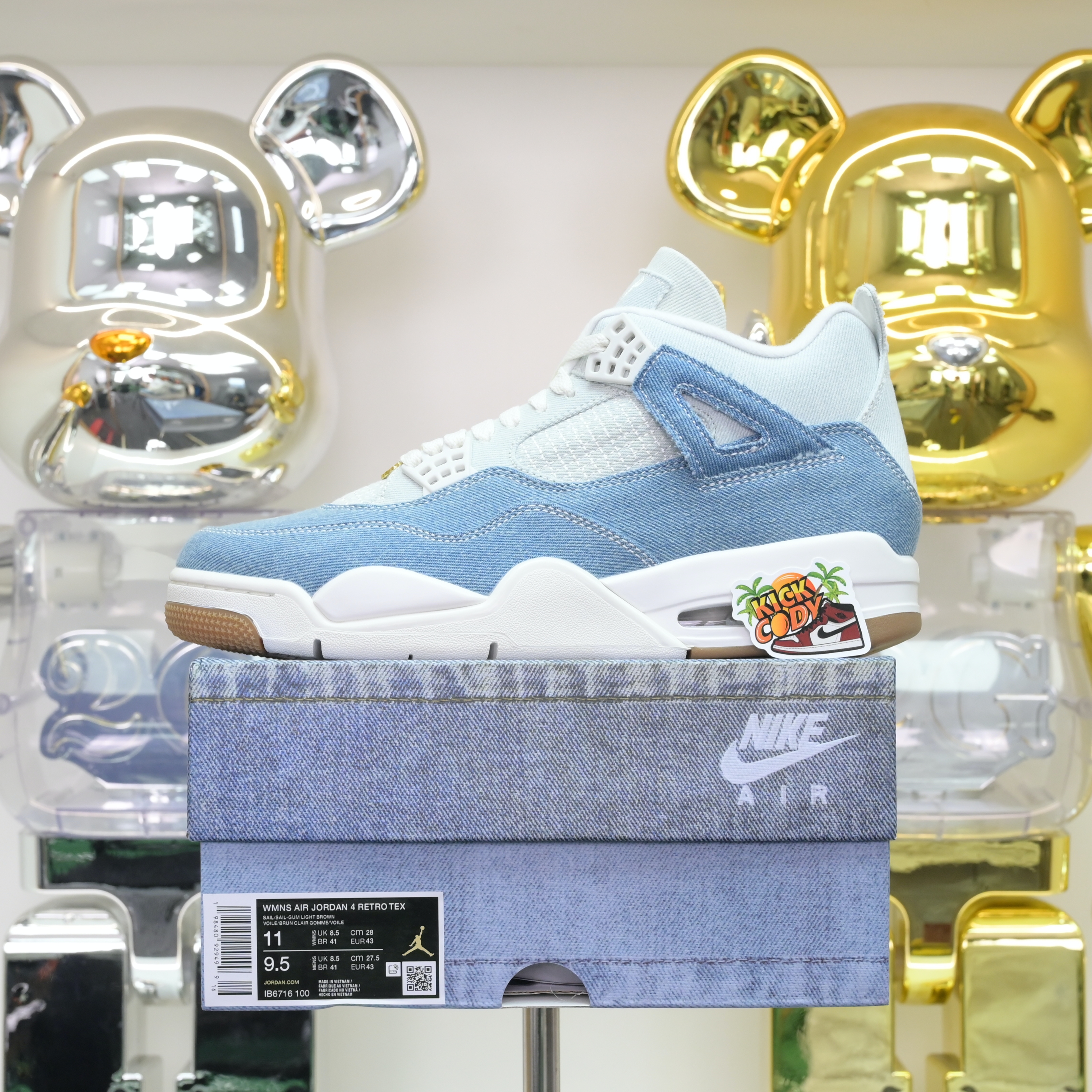 Air Jordan 4 Denim“Worn Blue” IB6716-100