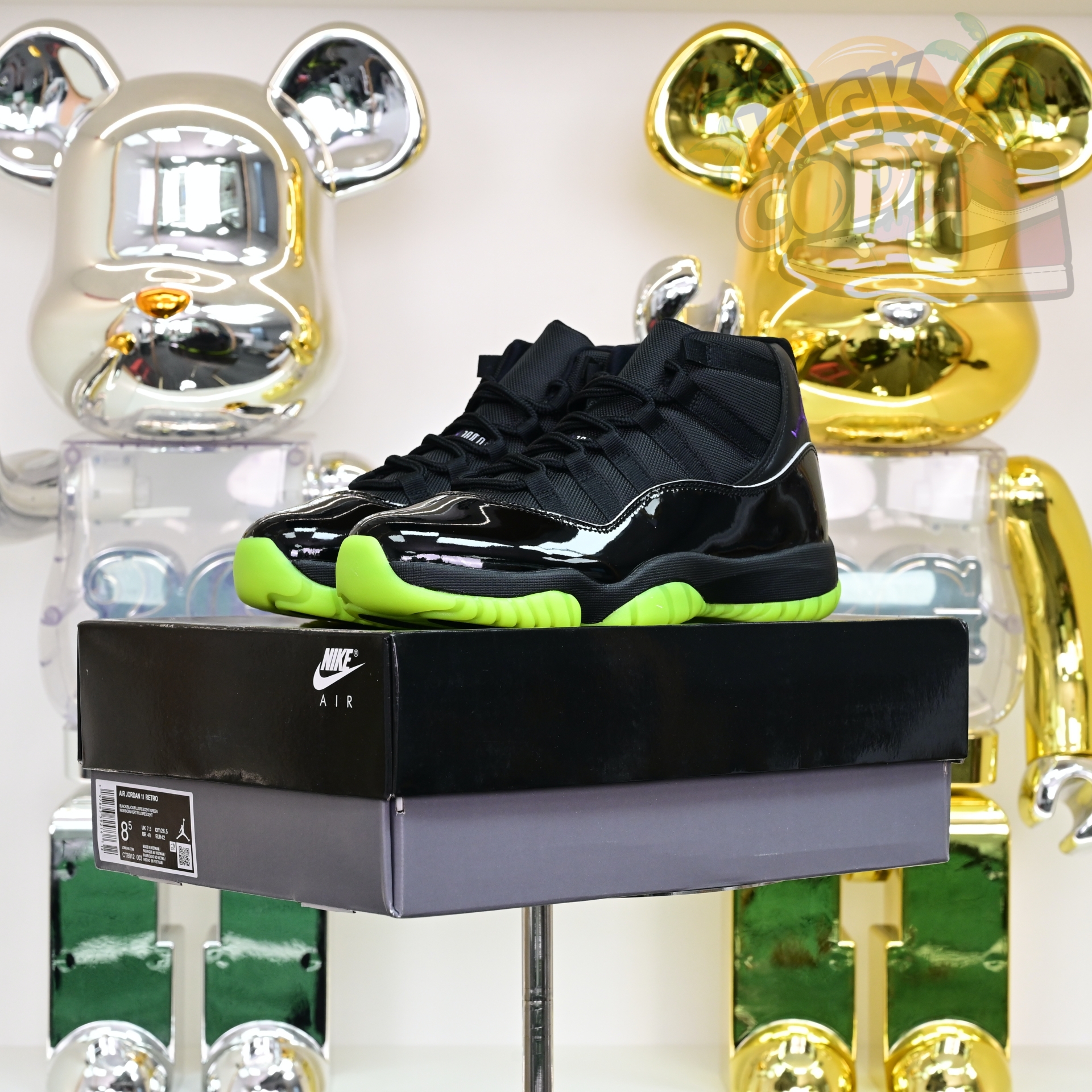 Air Jordan 11 GS Black/Barely Volt CT8012-003