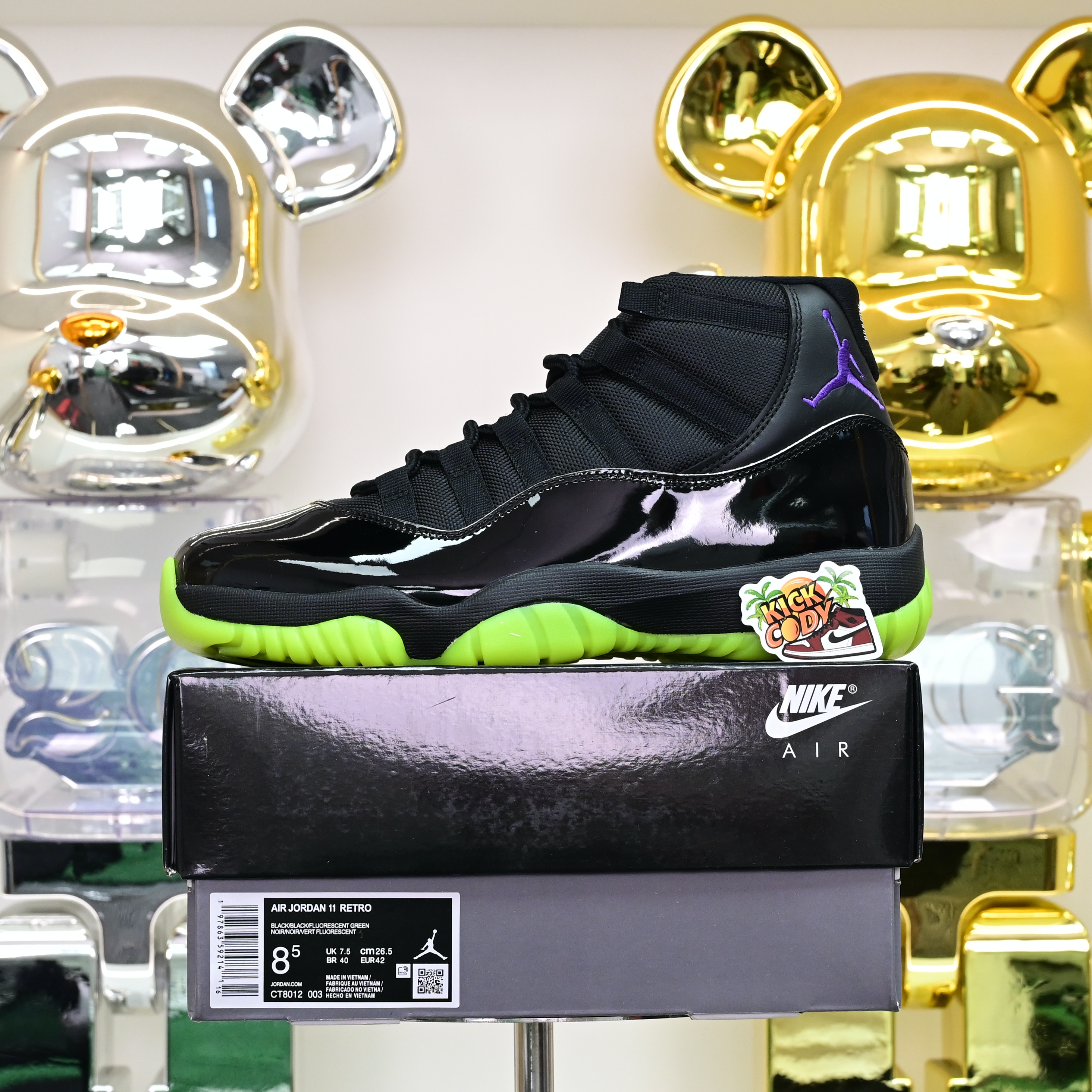 Air Jordan 11 GS Black/Barely Volt CT8012-003
