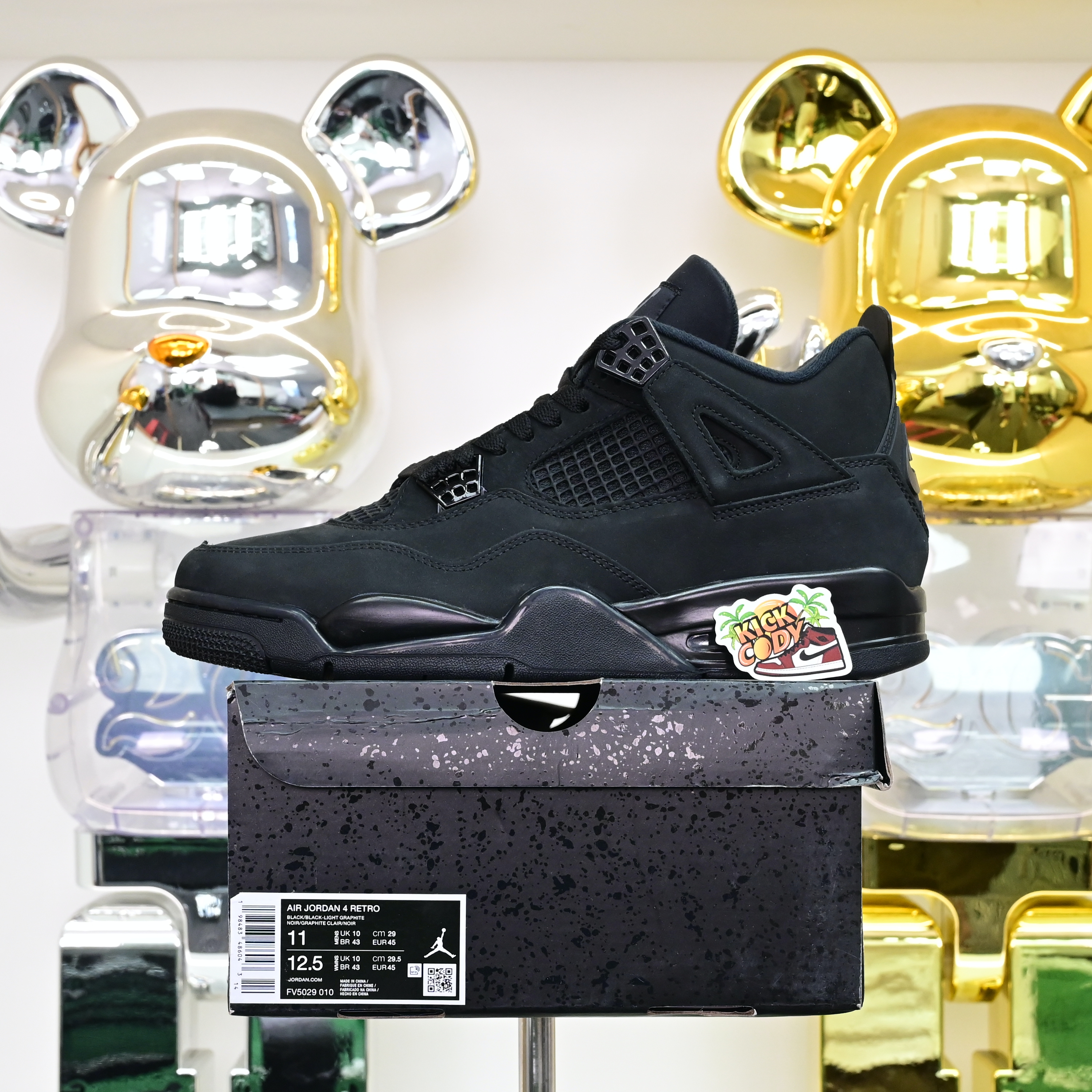 AIR JORDAN 4 RETRO 'BLACK CAT' 2025 FV5029-010