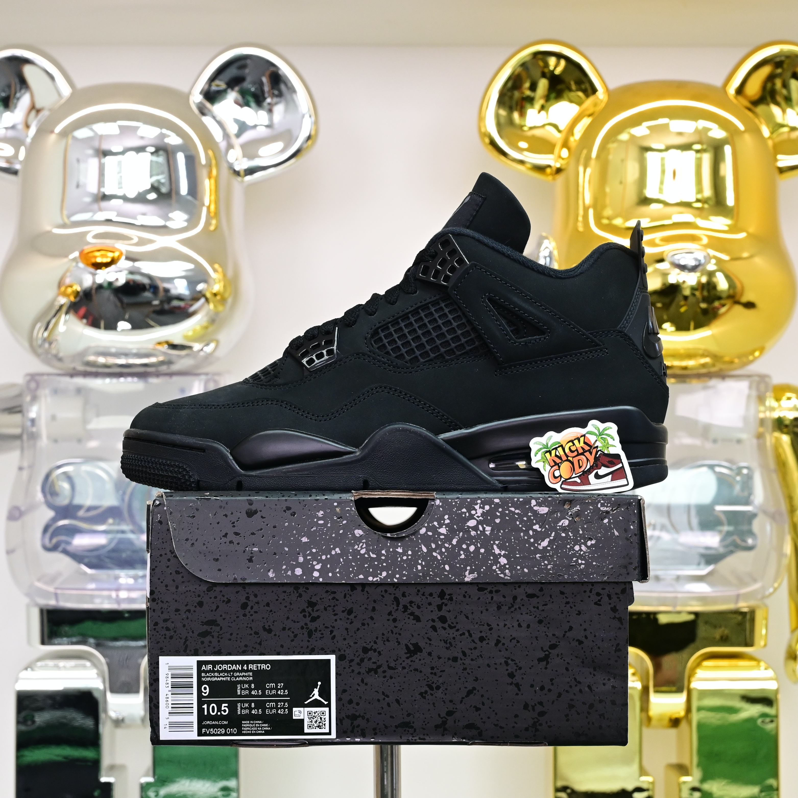 AIR JORDAN 4 RETRO 'BLACK CAT' 2025 FV5029-010
