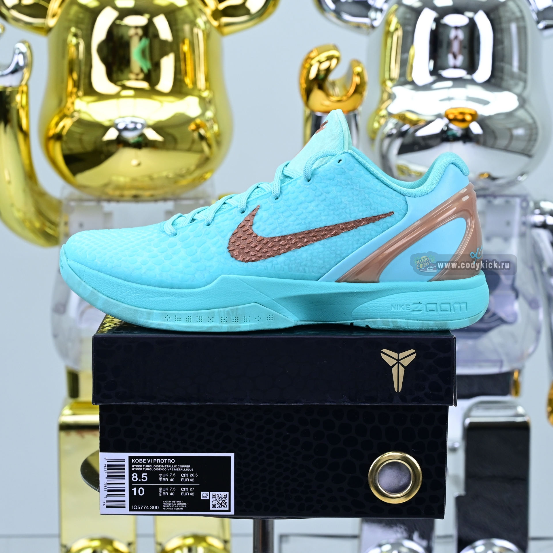 Jalen Brunson x Nike Zoom Kobe 6 Protro Statue of Liberty PE IQ5774-300