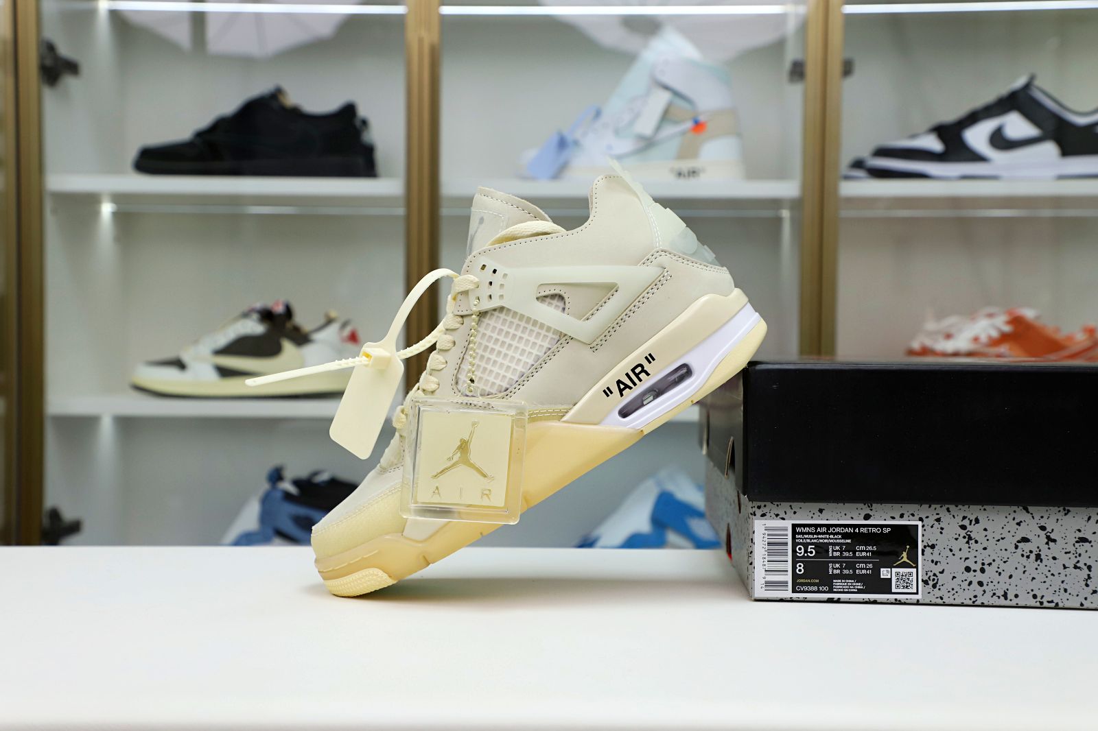 AIR JORDAN OFF-WHITE X WMNS AIR JORDAN 4 SP 'SAIL'