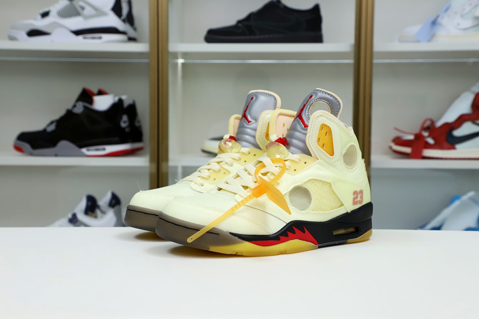 AIR JORDAN OFF-WHITE X AIR JORDAN 5 RETRO SP PS 'SAIL'