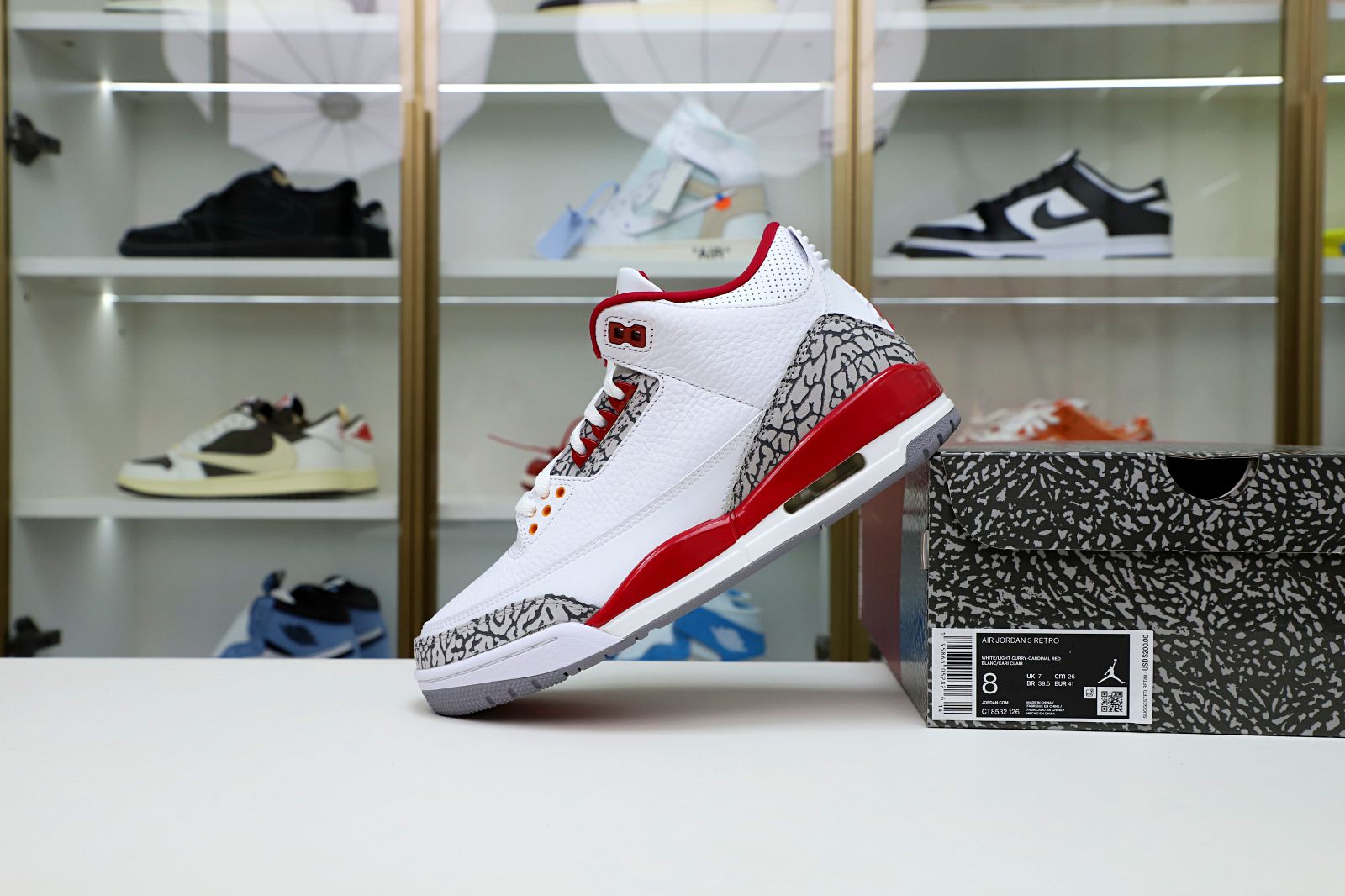 Air Jordan 3 Retro  Cardinal Red(CT8532-126）
