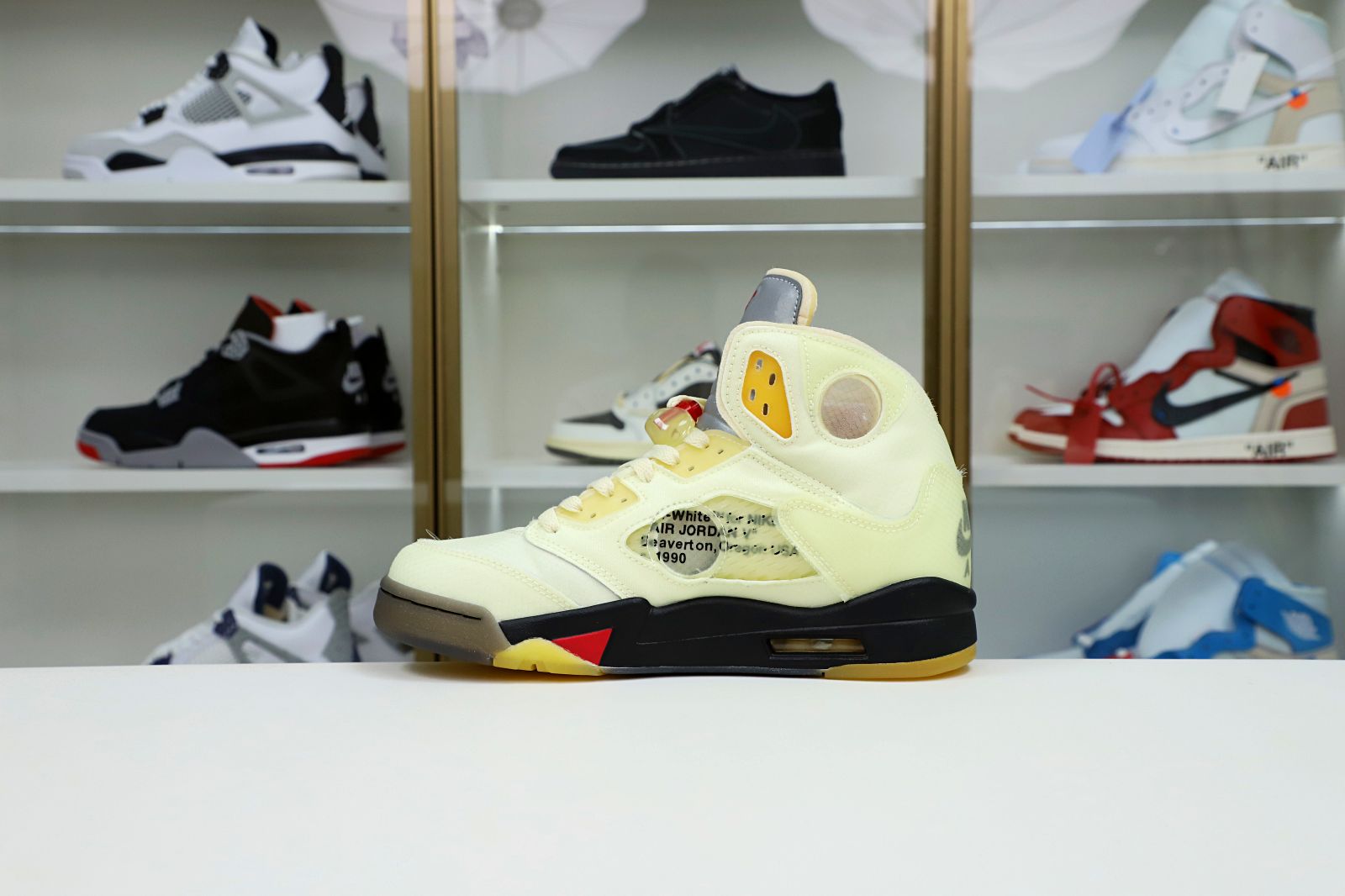 AIR JORDAN OFF-WHITE X AIR JORDAN 5 RETRO SP PS 'SAIL'