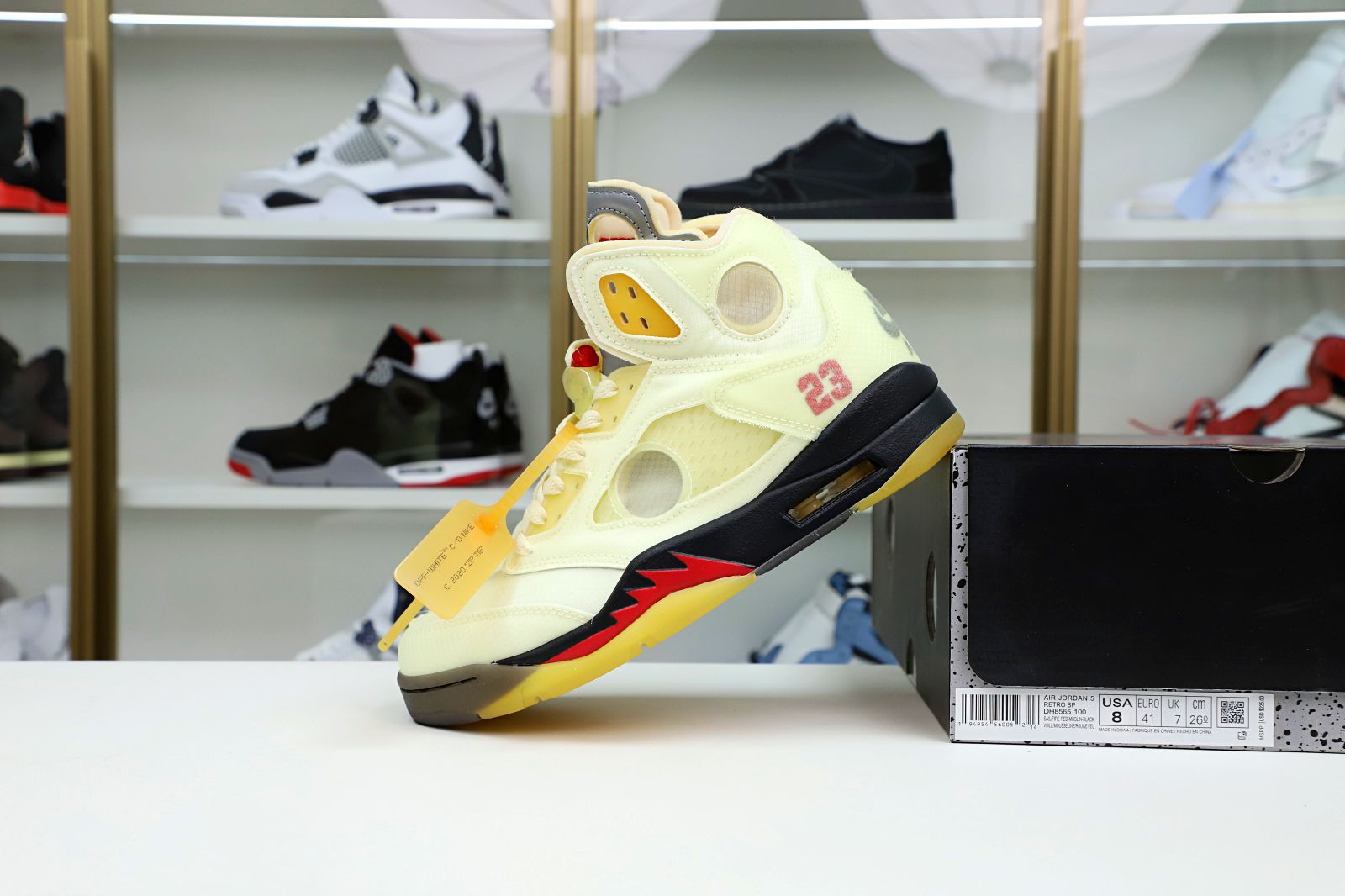 AIR JORDAN OFF-WHITE X AIR JORDAN 5 RETRO SP PS 'SAIL'