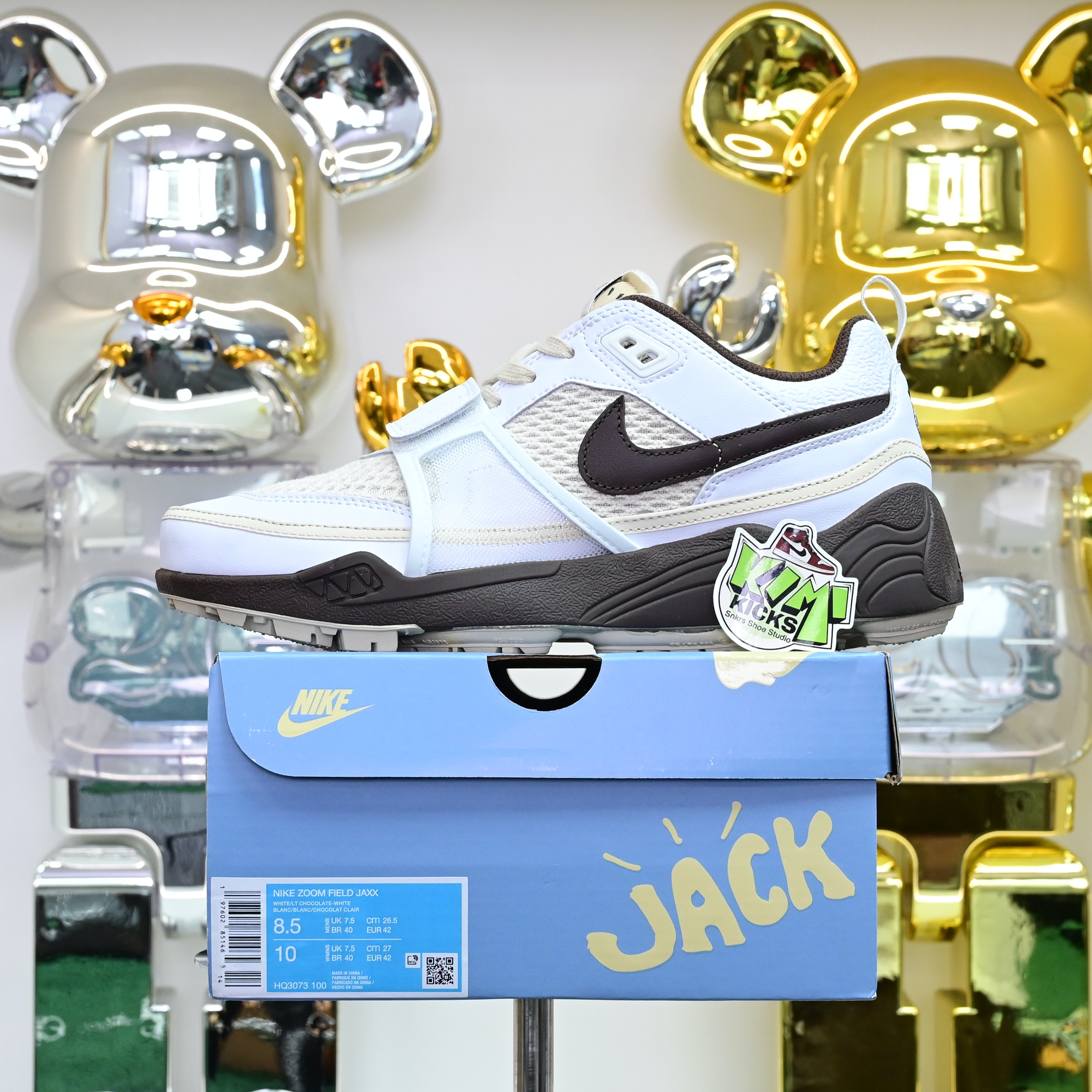 Travis Scott x Nike ZOOM Field JAXX“White/ Light Chocolate”HQ3073-100