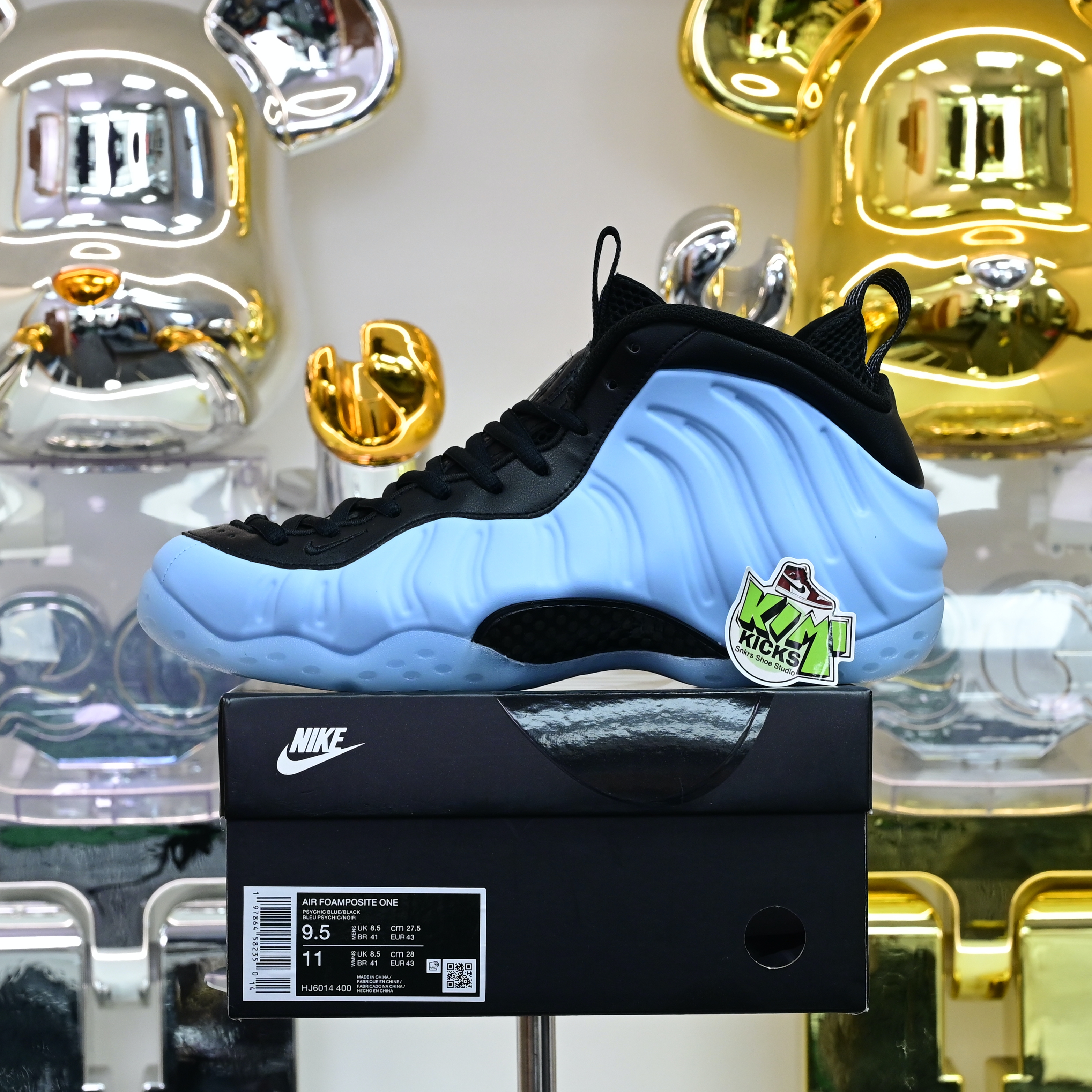 Nike Air Foamposite One 'Psychic Blue and Black'  HJ6014-400