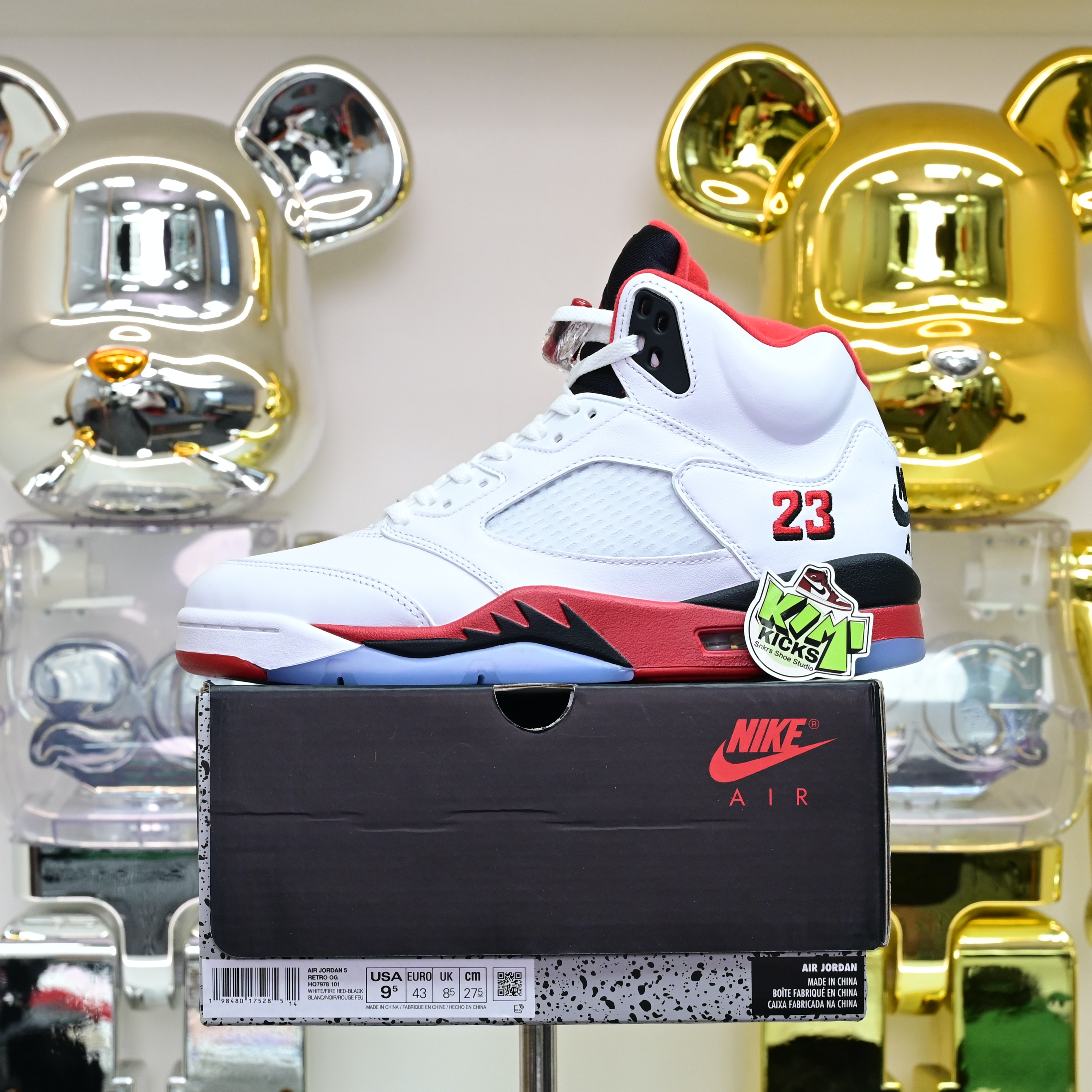 Air Jordan 5 Fire Red“Black Tongue” HQ7978-101