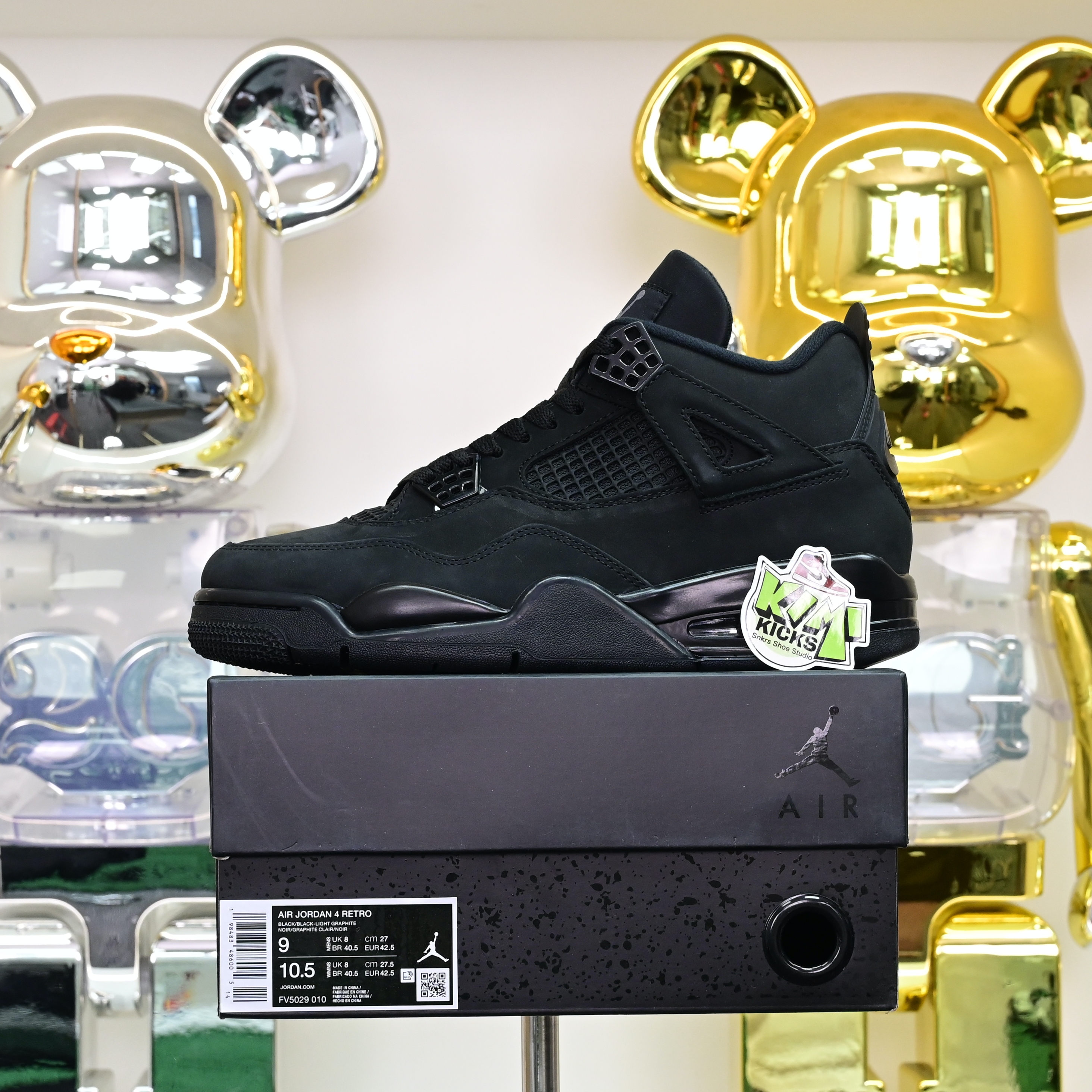 AIR JORDAN 4 RETRO 'BLACK CAT' 2025 FV5029-010