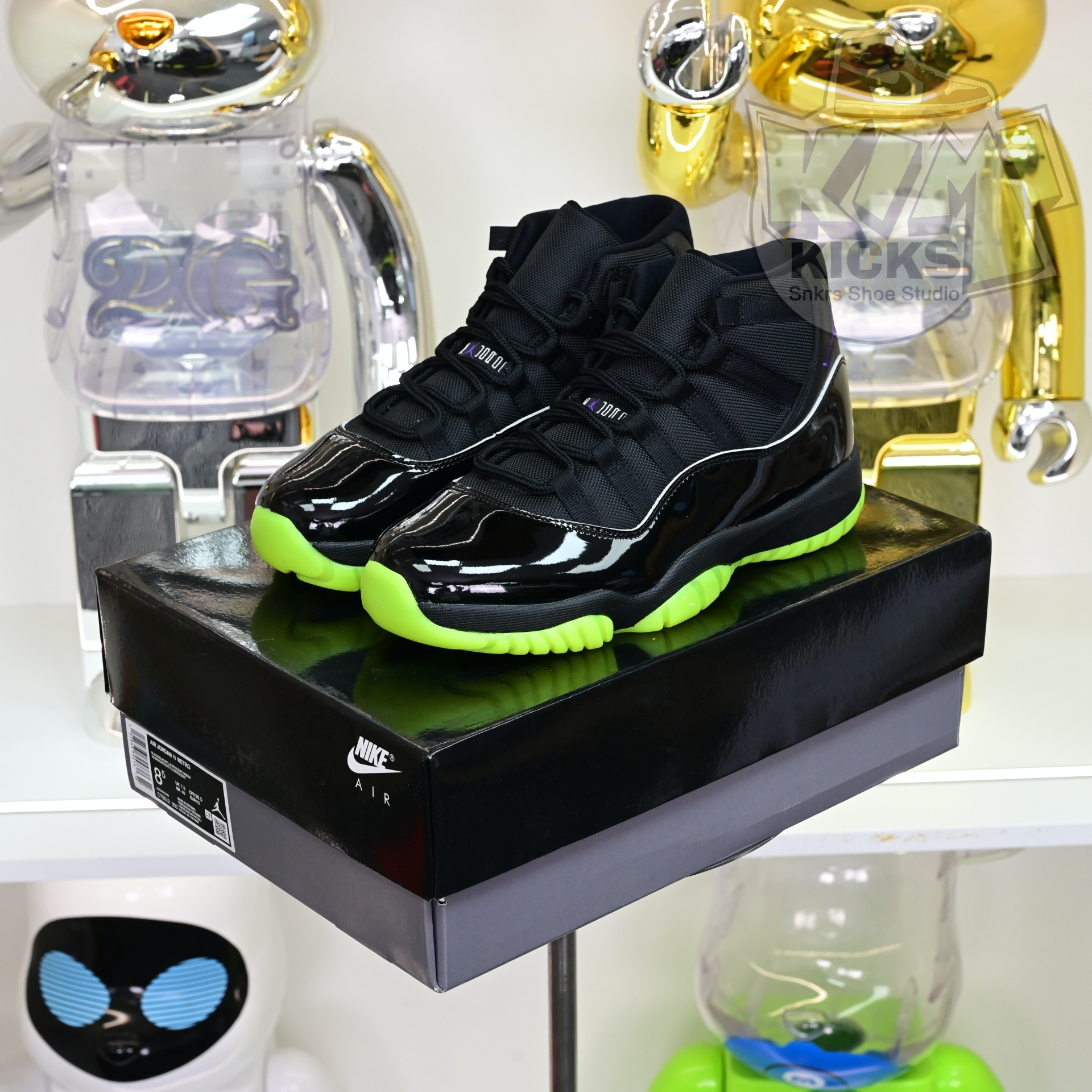 Air Jordan 11 GS Black/Barely Volt   CT8012-003