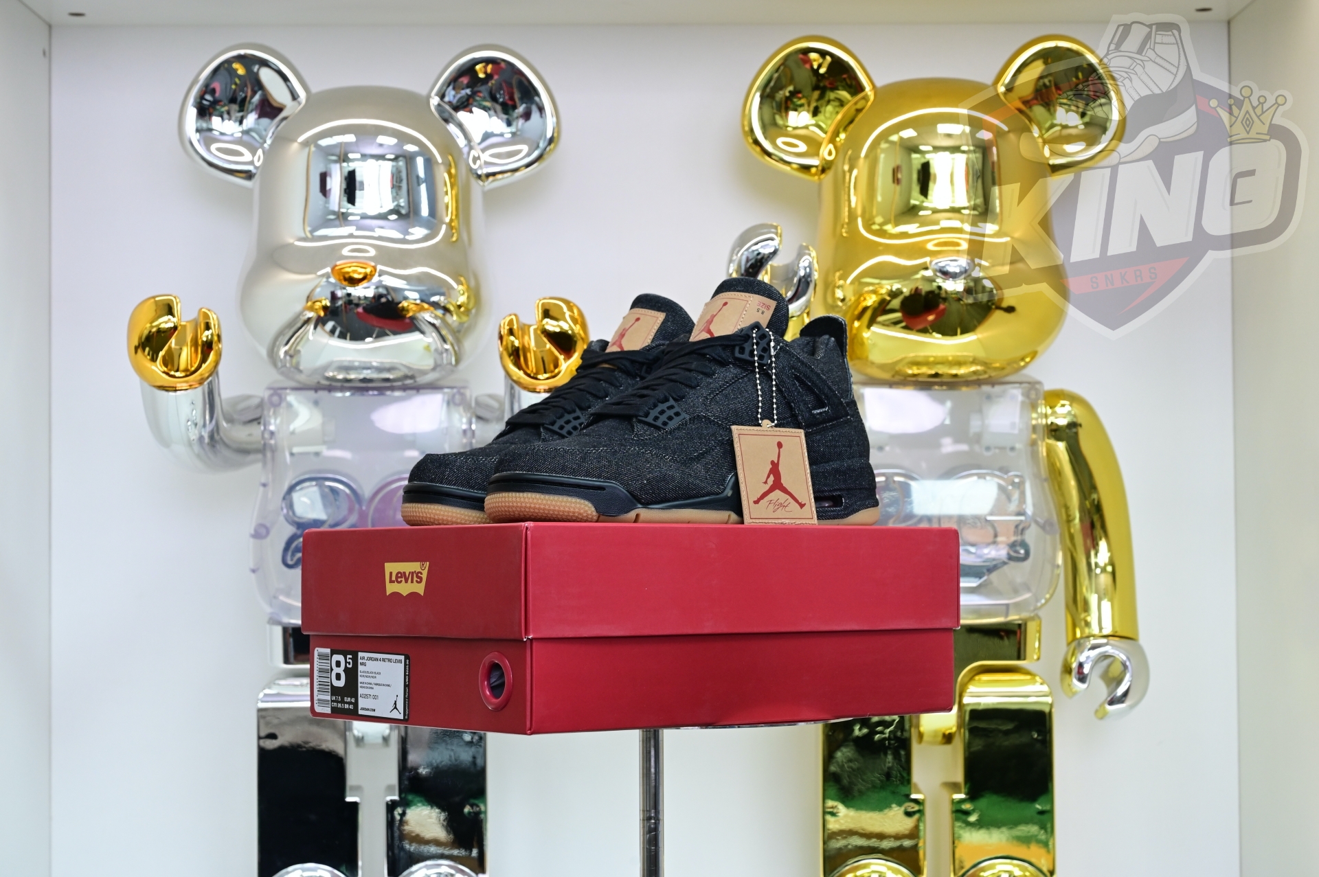 levi's x  Air Jordan 4 levis black (levis tag)AO2571-001