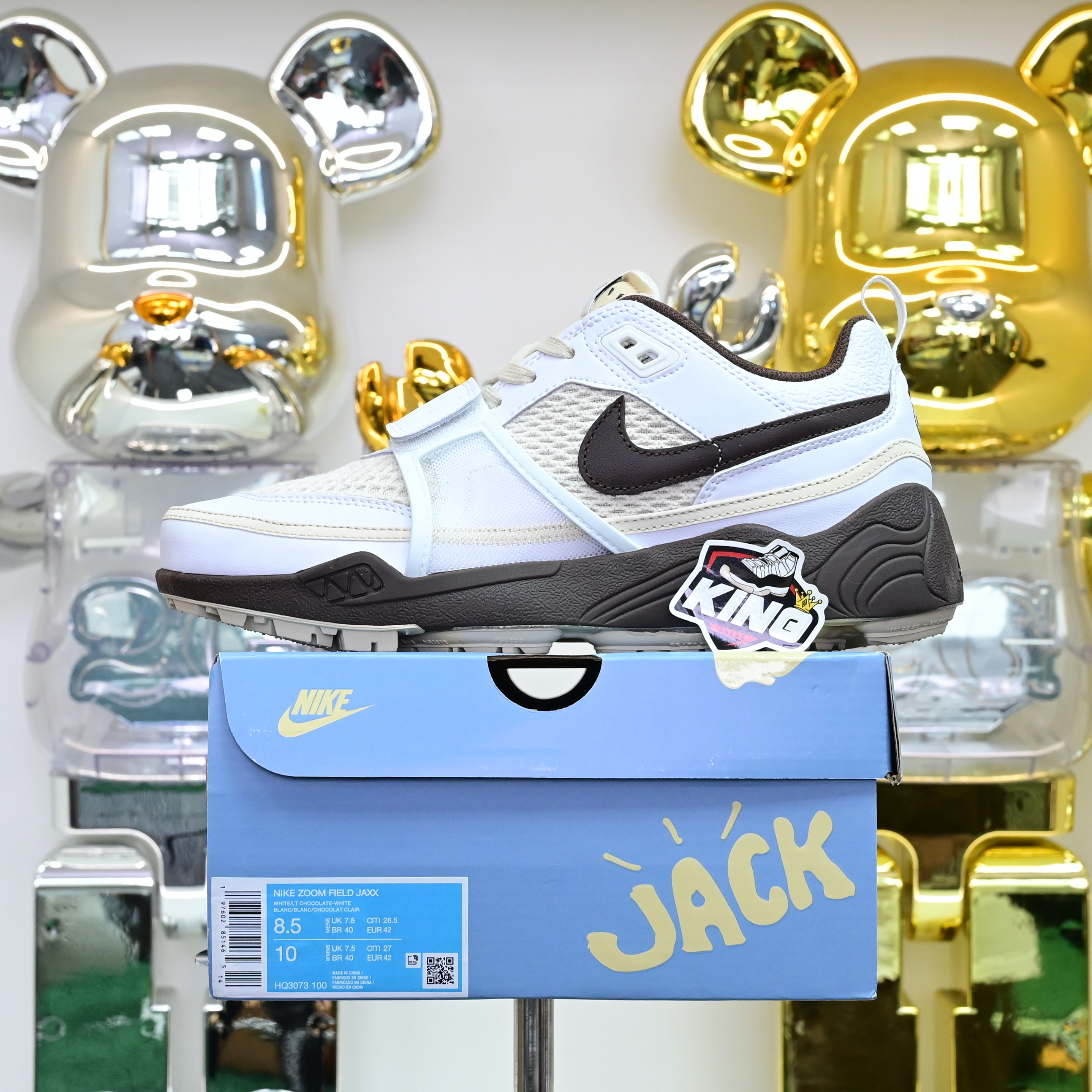 Travis Scott x Nike ZOOM Field JAXX“White/ Light Chocolate”HQ3073-100