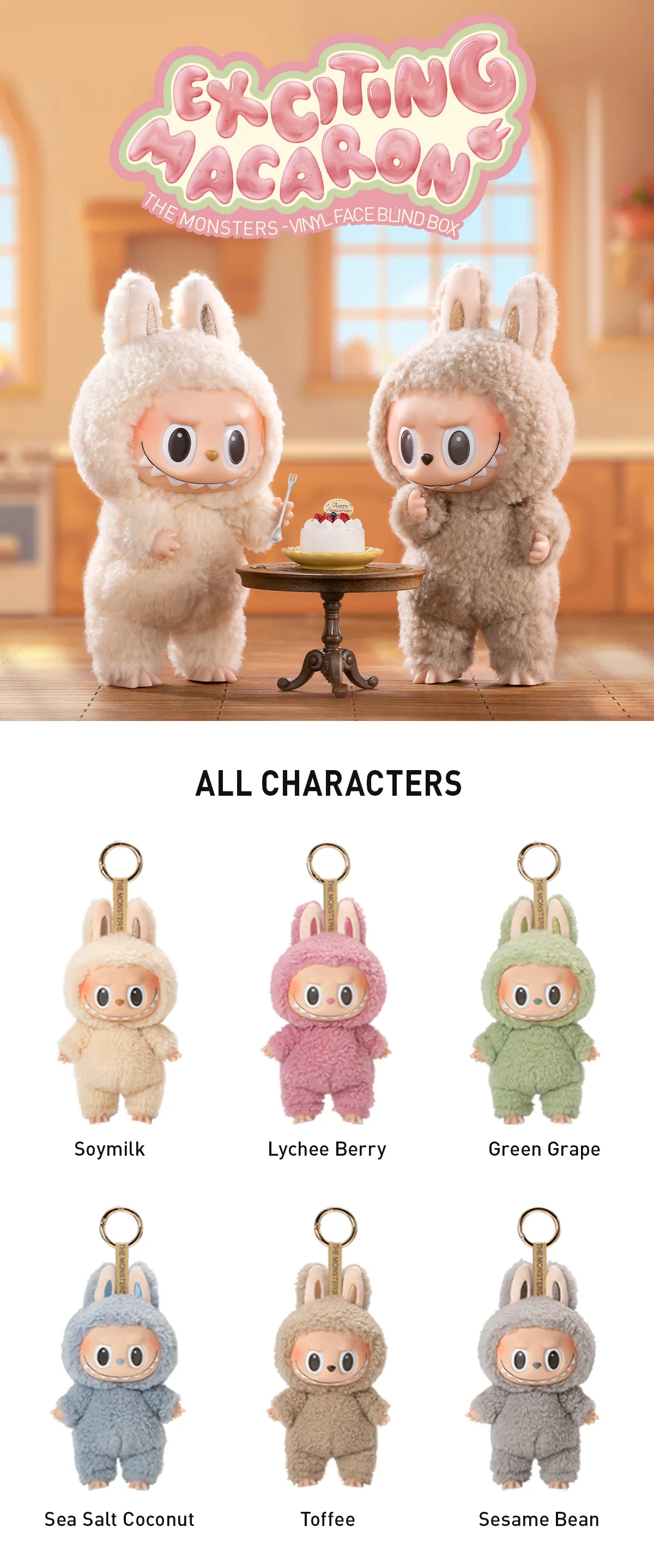 Labubu The Monsters Exciting Macaron Series Plush Pendant Blind Box