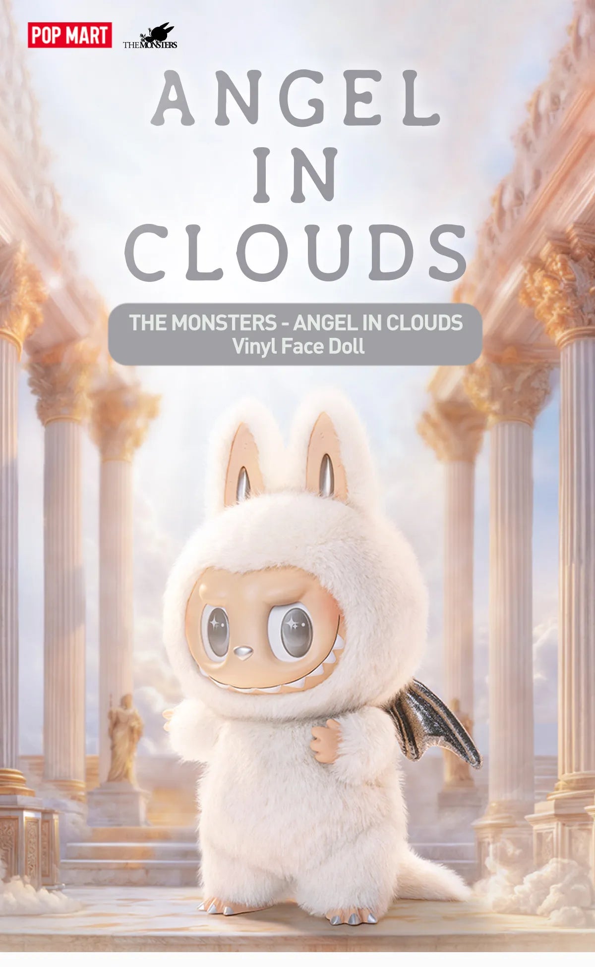 ZIMOMO THE MONSTERS V2-ANGEL IN CLOUDS Vinyl Face Doll