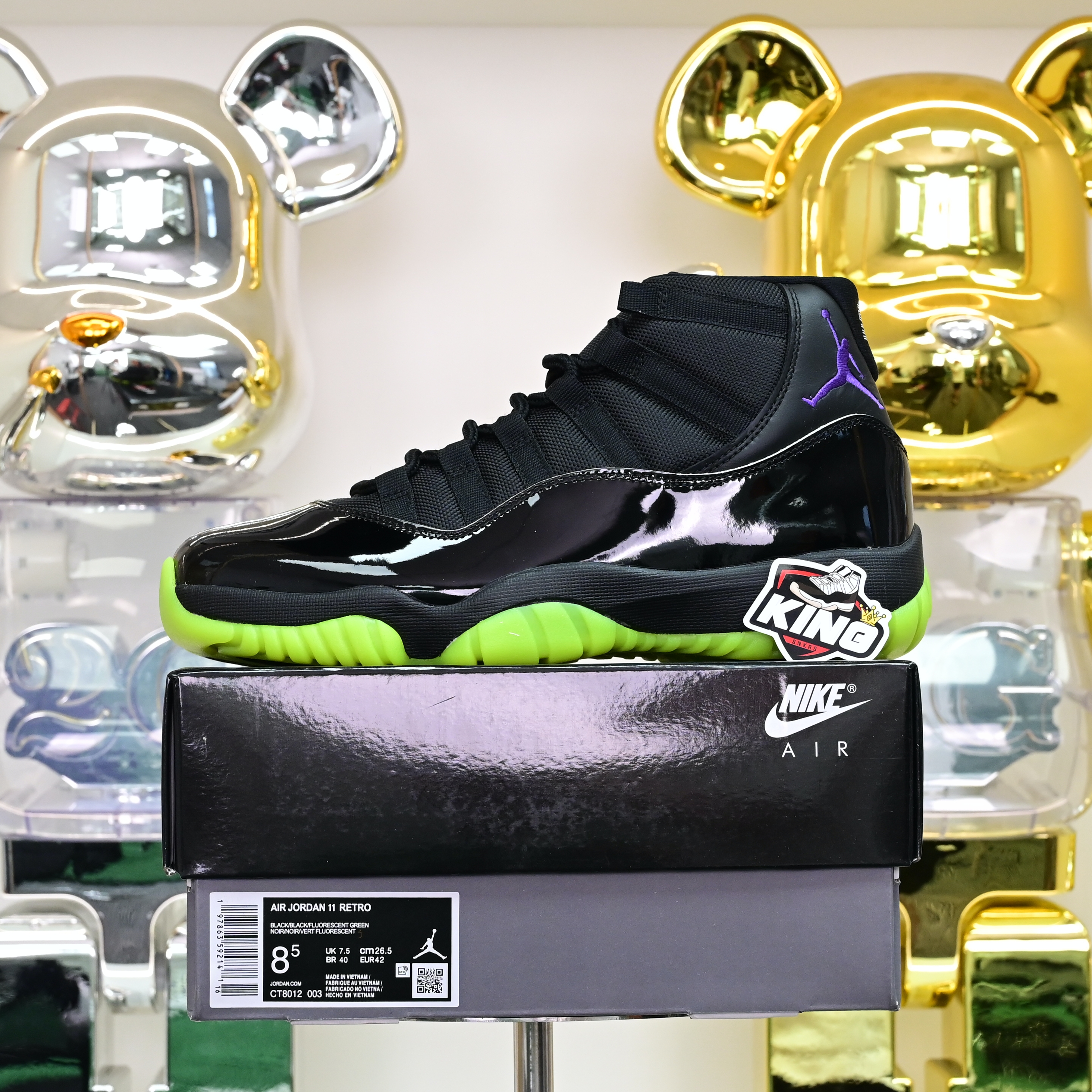 Air Jordan 11 GS Black/Barely Volt   CT8012-003
