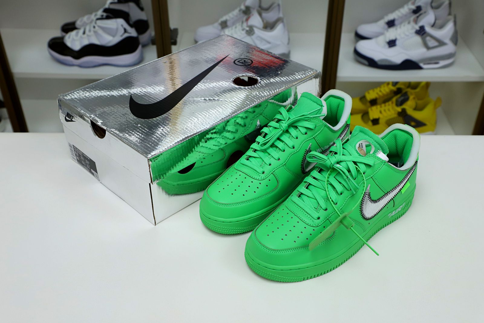 OFF WHITE NIKE AIR FORCE 1 LOW GREEN