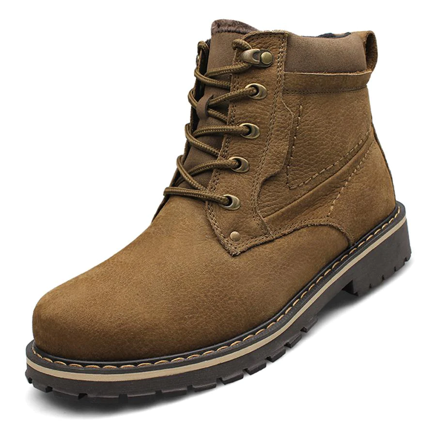 Full Grain Leather For Male Winter Boots