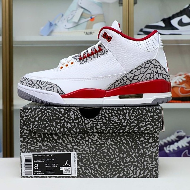 Air Jordan 3 Retro  Cardinal Red(CT8532-126）