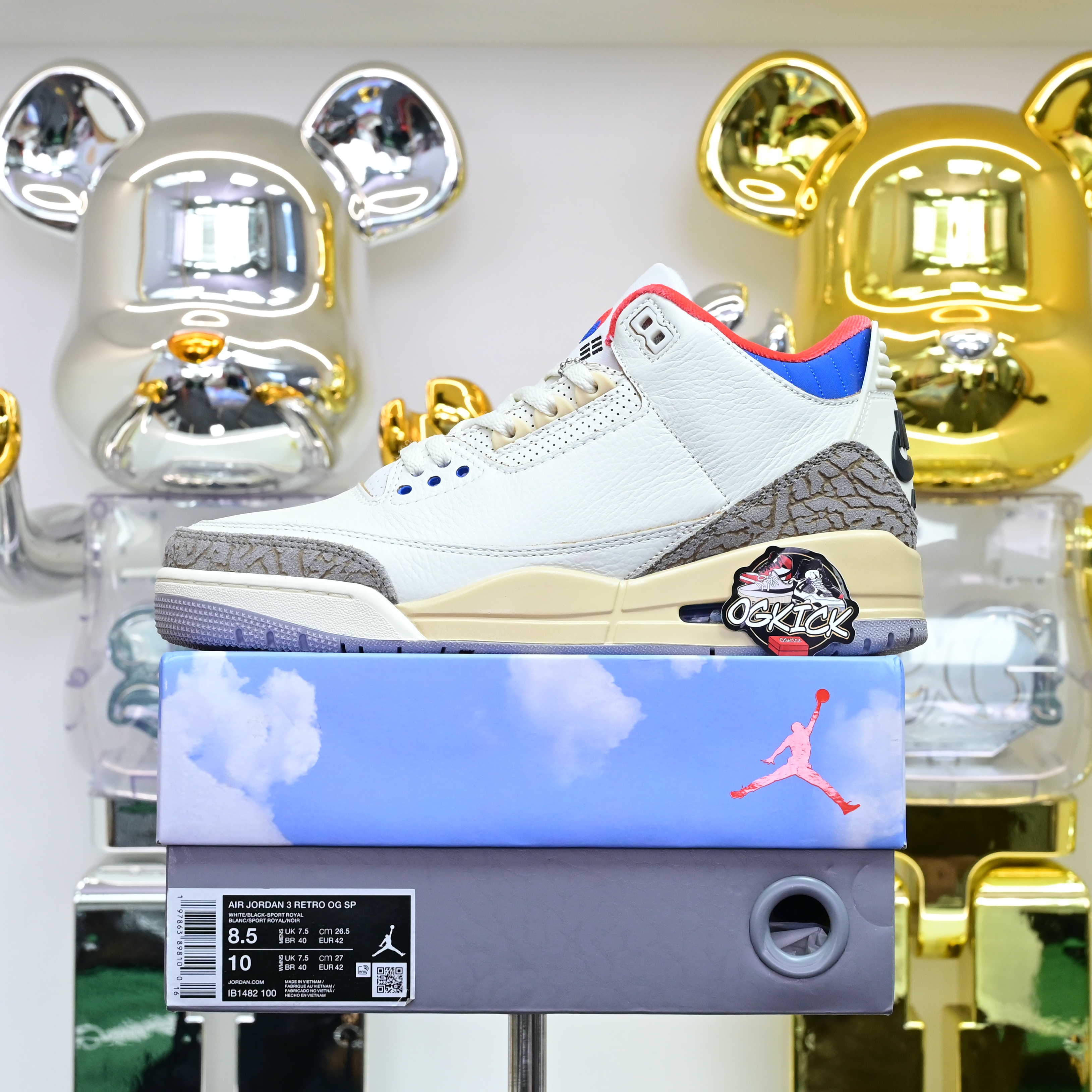 Air Jordan 3 RETRO OG SP“White/Sport Royal” IB1482-100