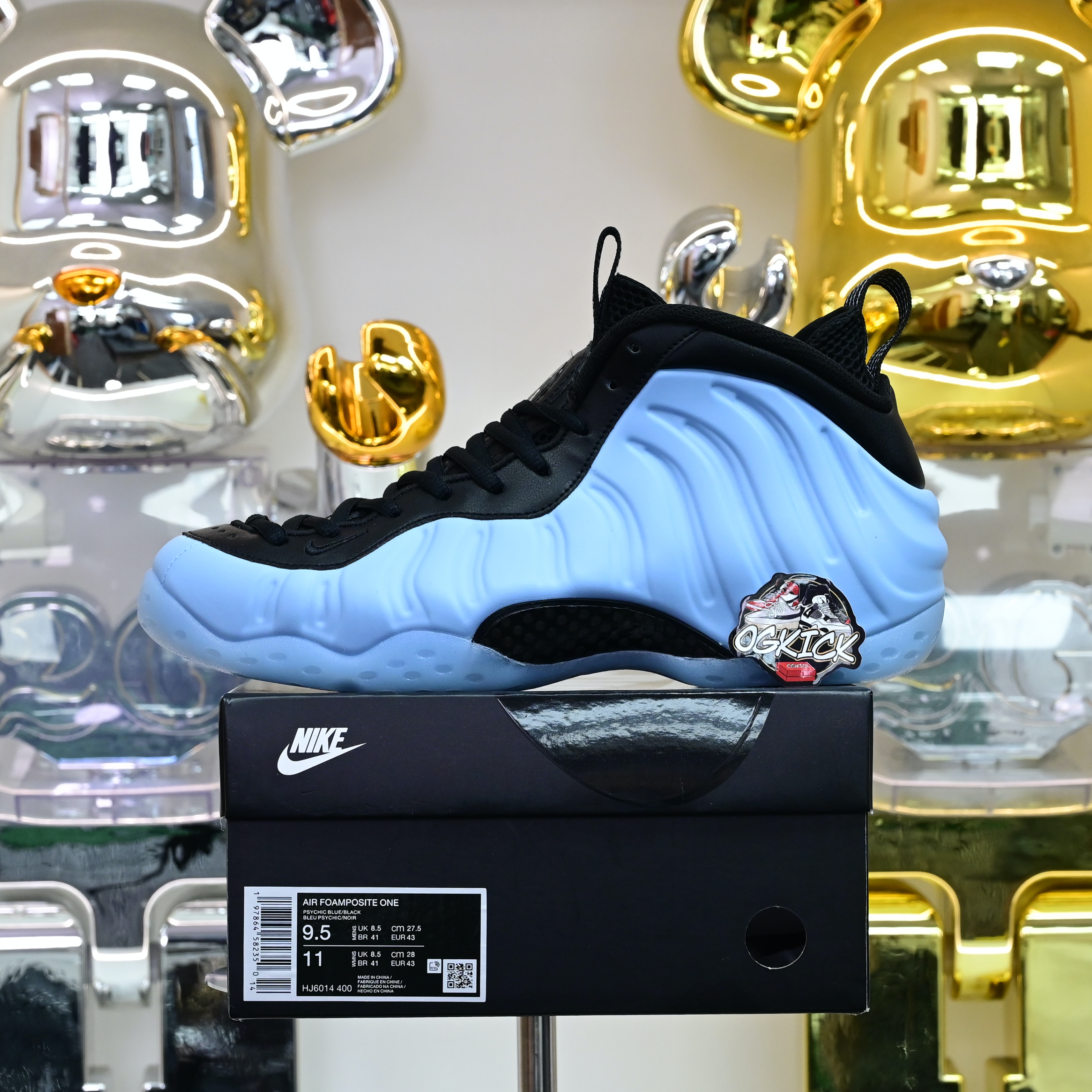 Nike Air Foamposite One 'Psychic Blue and Black'  HJ6014-400