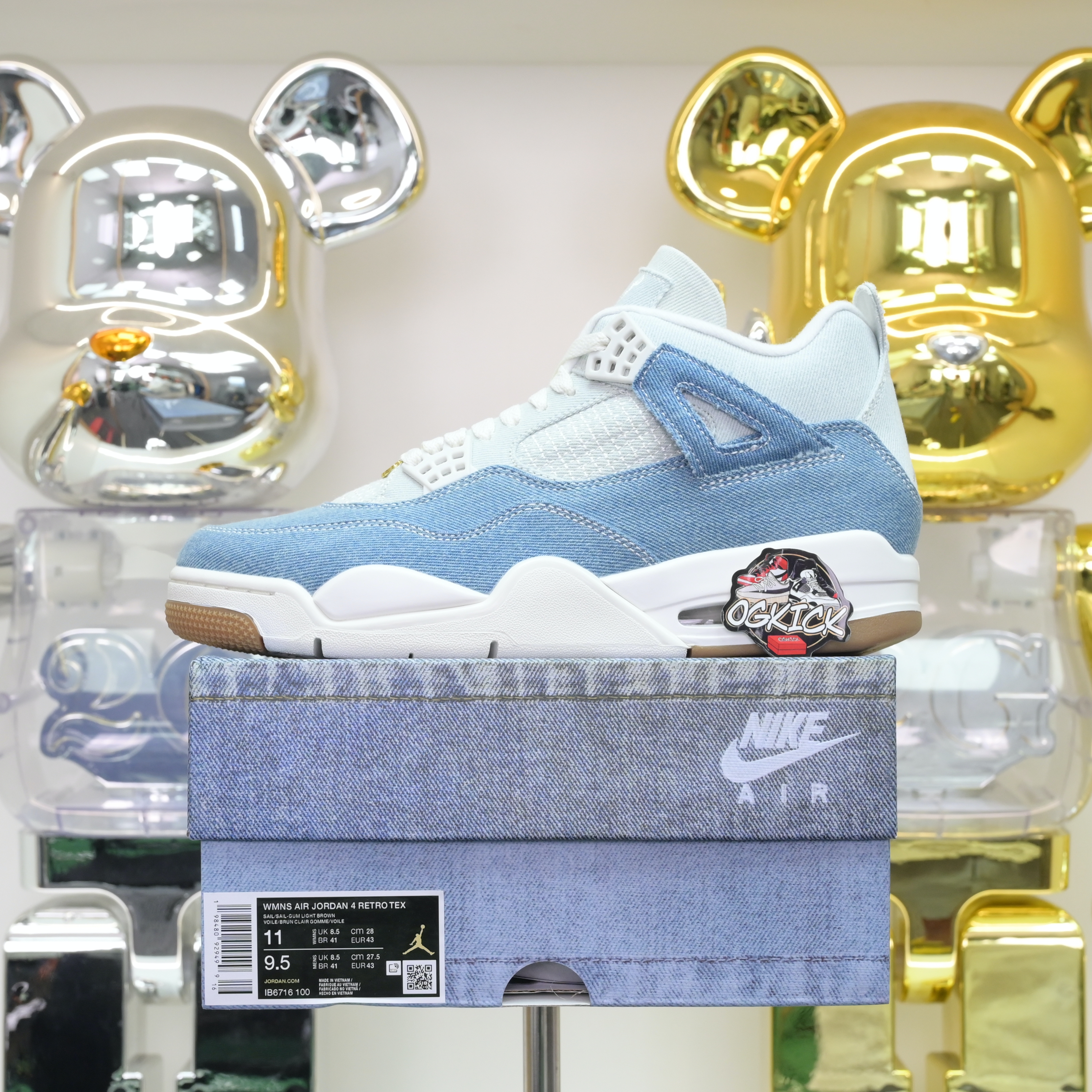 Air Jordan 4 Denim“Worn Blue” IB6716-100