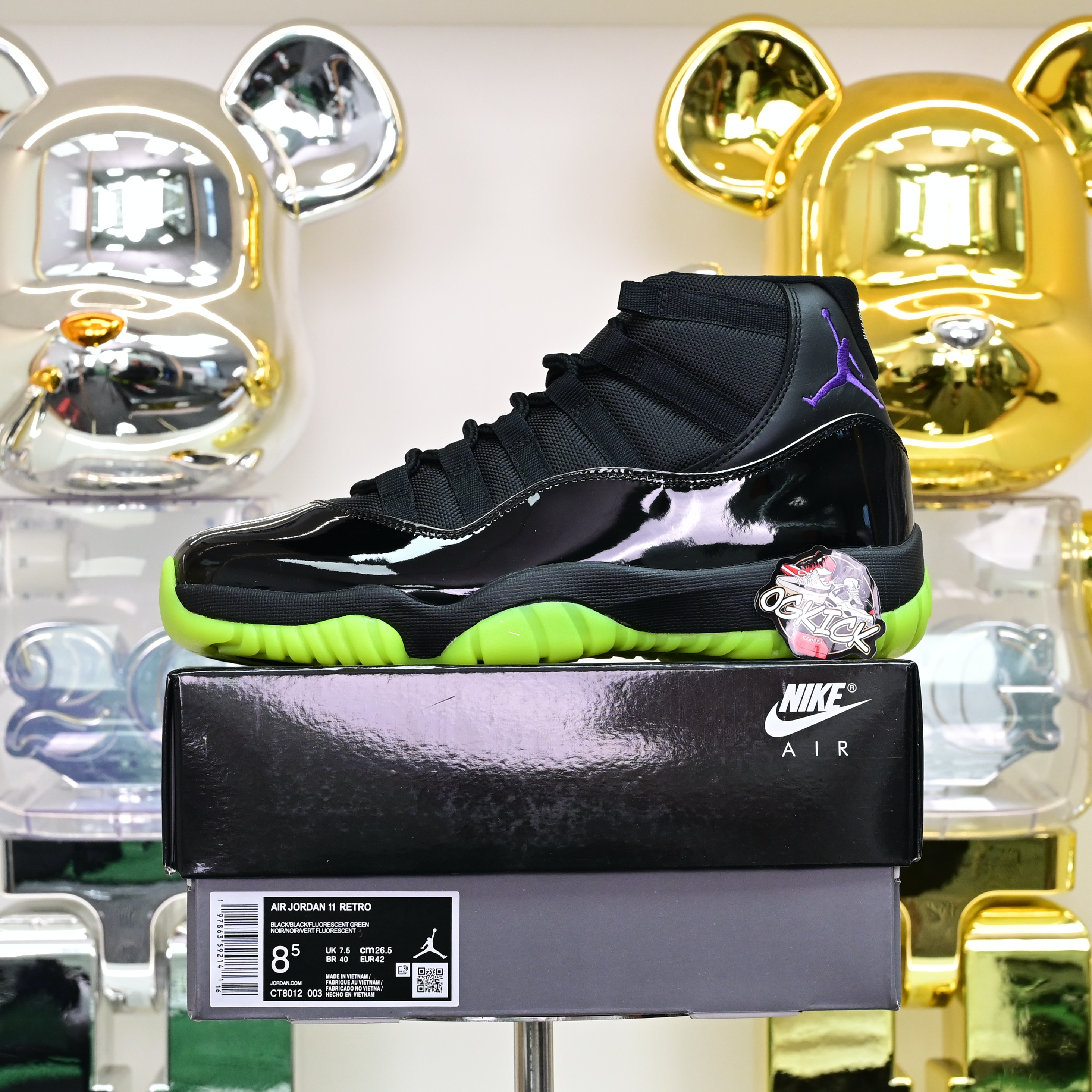 Air Jordan 11 GS Black/Barely Volt   CT8012-003