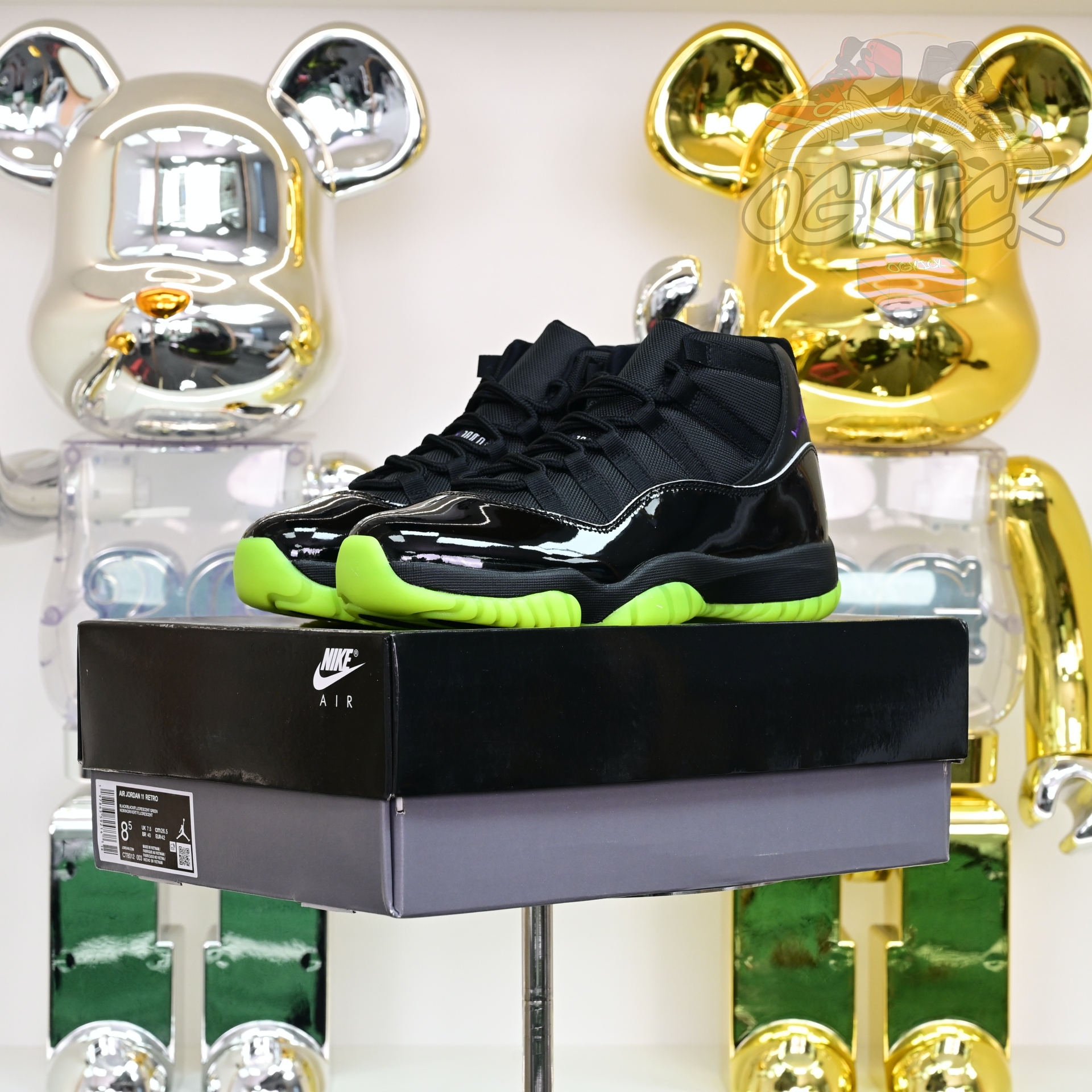 Air Jordan 11 GS Black/Barely Volt   CT8012-003