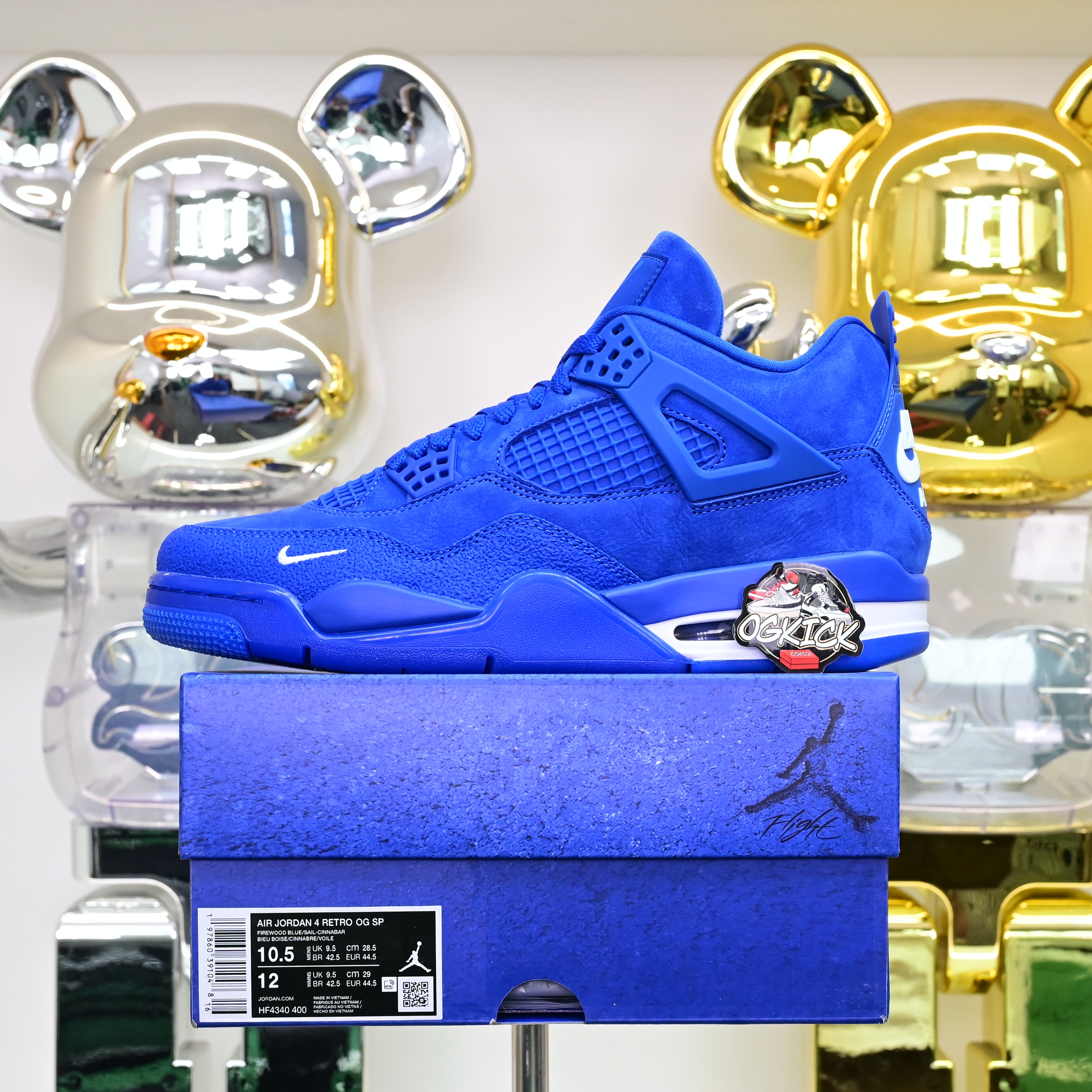 AIR JORDAN 4 RETRO OG SPIREWOOD BLUE SANL   HF4340-400